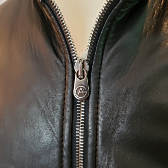 SOLD!  ARMANI COLLEZIONI Lambskin Leather Moto Jkt - Picture 2 of 7